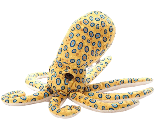 14" Blue Ring Octopus