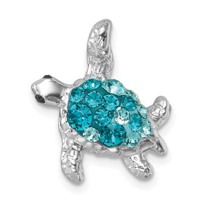 Small Turtle Crystal Pendant