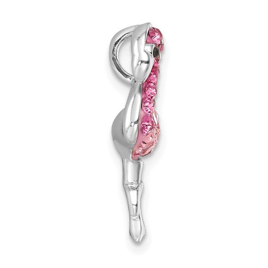 Sterling Silver Pink Flamingo Small Pendant