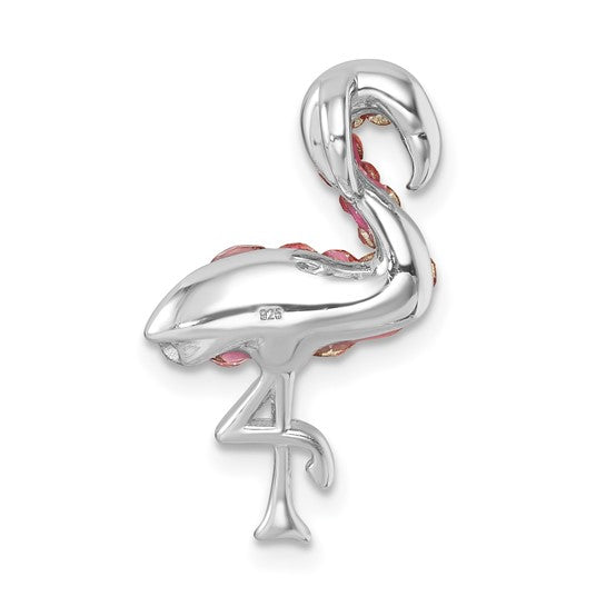 Sterling Silver Pink Flamingo Small Pendant