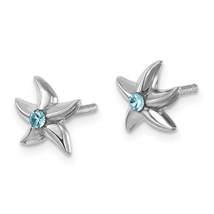 Starfish Crystal Post Earrings
