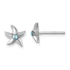 Starfish Crystal Post Earrings