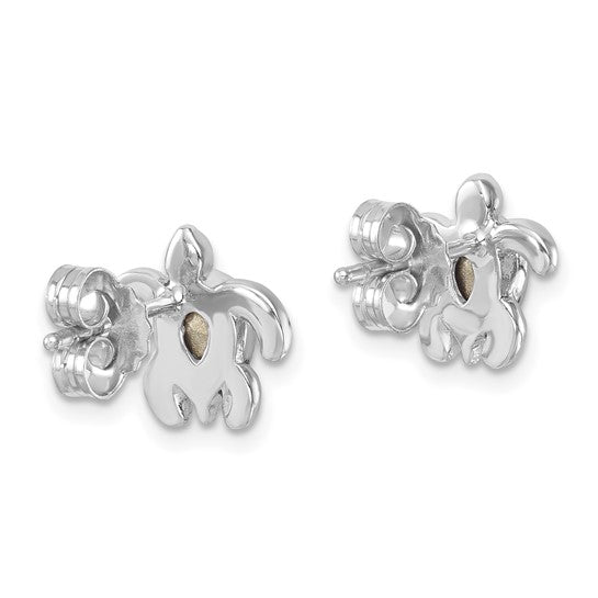Sterling Silver Turtle Post Earrings