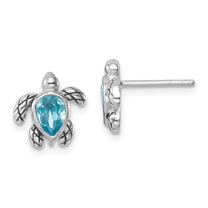 Sterling Silver Turtle Post Earrings