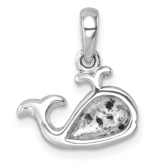 Sterling Silver Spouting Whale Pendant