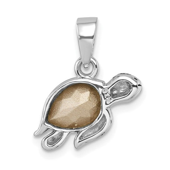 Blue Turtle Swimming Pendant