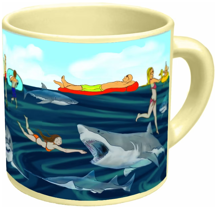 Shark Attack Color Change Coffee Mug