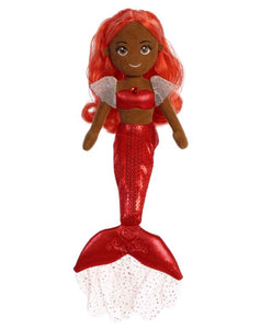 14" Sea Sparkle Mermaid - Garnet