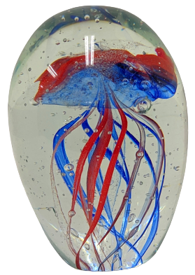 Orange & Blue Jelly Paperweight
