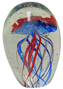 Orange & Blue Jelly Paperweight