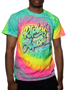 Adult Airbrush Script Tie Dye Tee