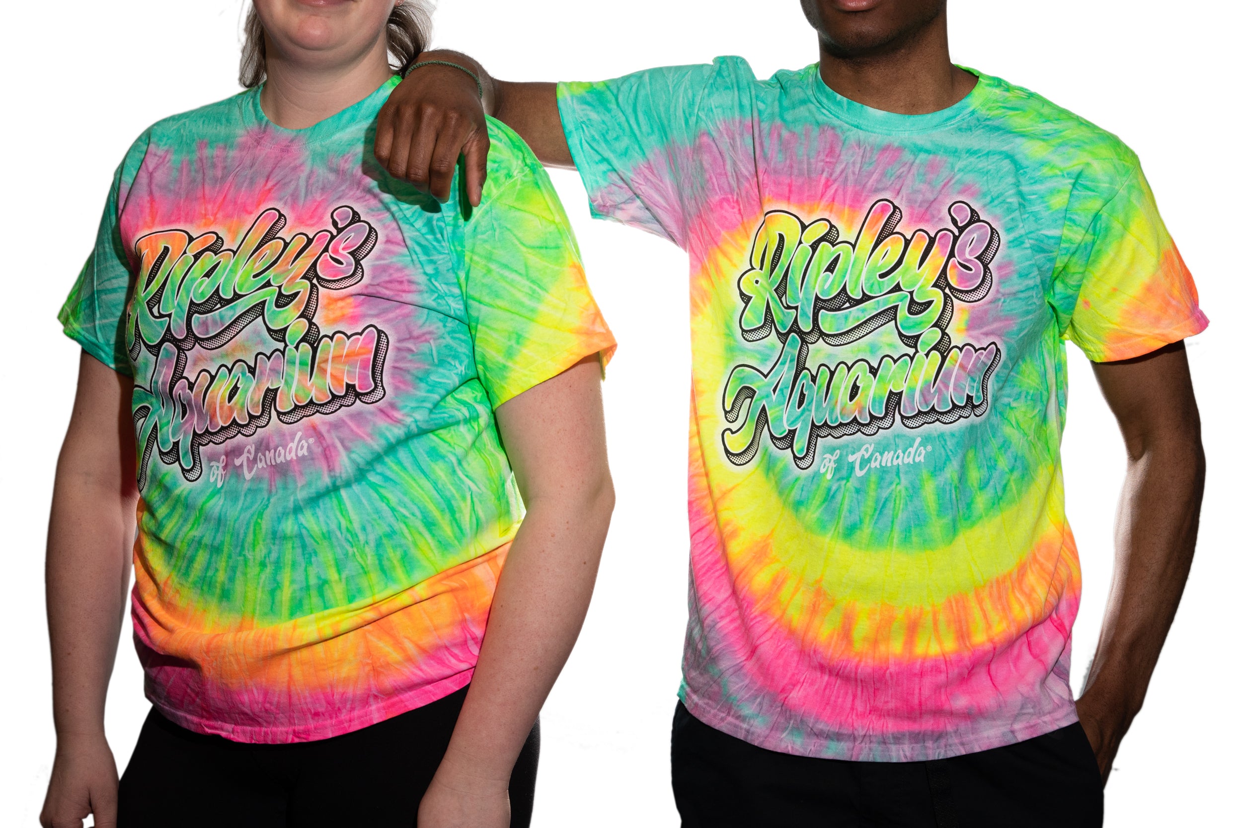 Adult Airbrush Script Tie Dye Tee