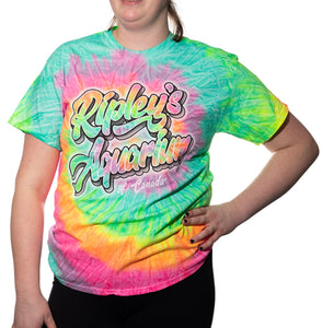 Adult Airbrush Script Tie Dye Tee