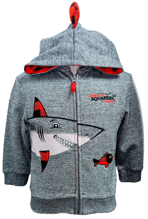 Kids Plaid Shark Zip Hoodie