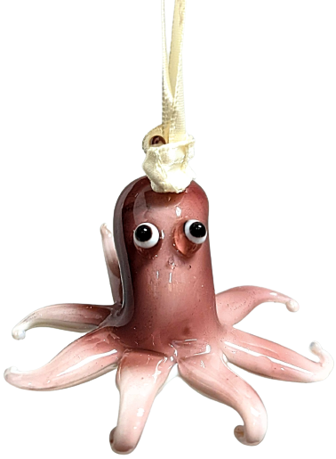 Octopus Glass Ornament