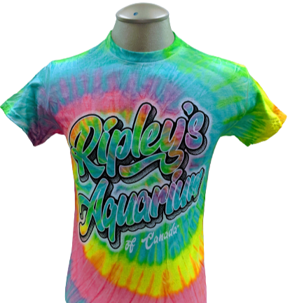 Adult Airbrush Script Tie Dye Tee