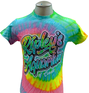 Adult Airbrush Script Tie Dye Tee