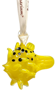 Puffer Fish Glass Ornament