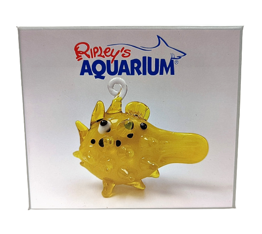 Puffer Fish Glass Ornament